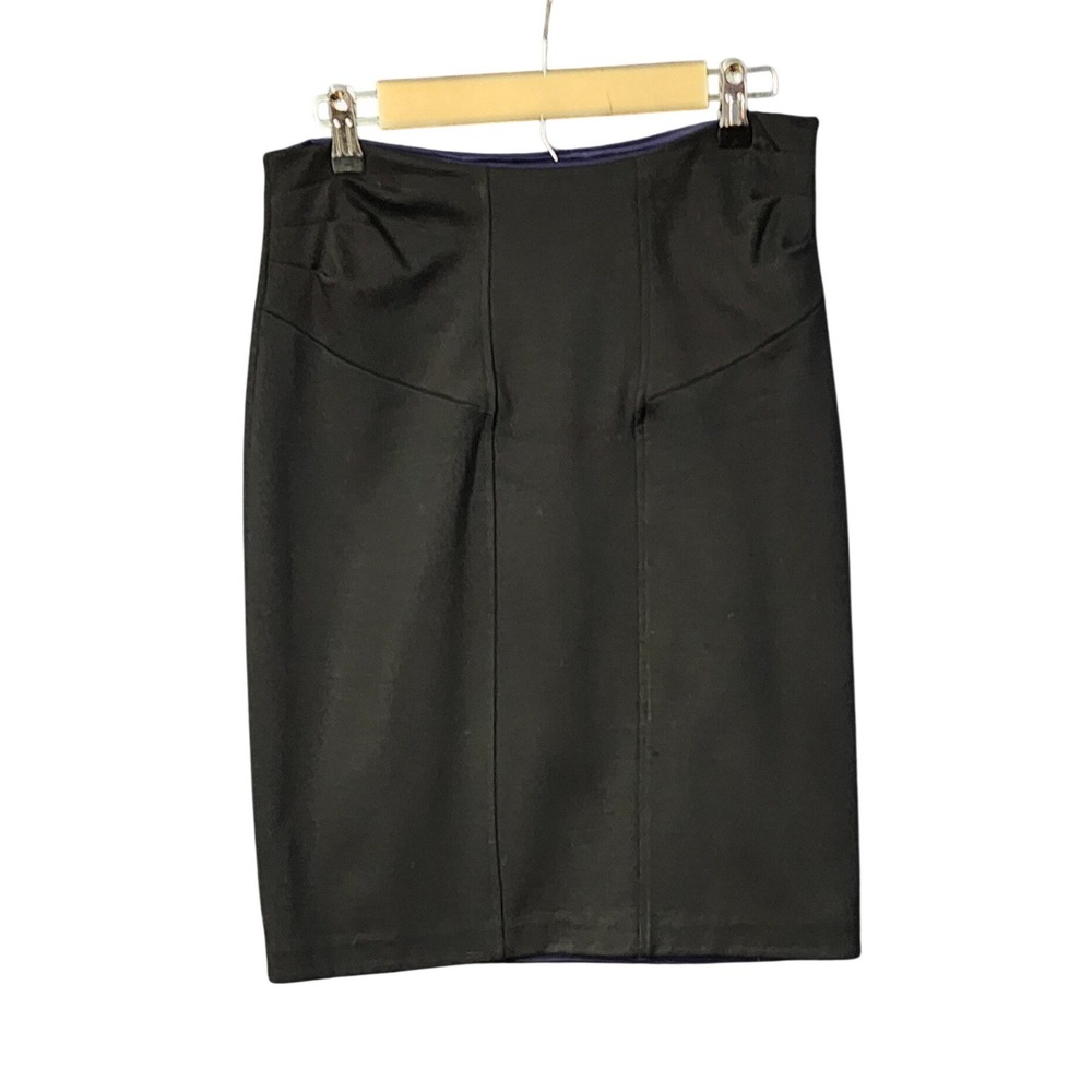 Diane von Furstenberg Women's Pencil‎ Skirt Black-Purple Lining Mini, 8